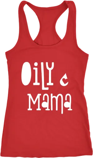 Oily Mama Red Tank Top PNG image