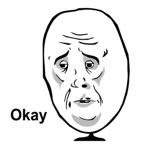 Okay Meme Face Graphic PNG image