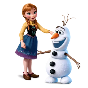 Olaf And Anna Friendship Png 1 PNG image