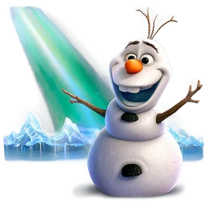 Olaf And The Northern Lights PNG 05232024 PNG
