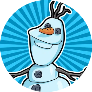 Olaf Animated Snowman Portrait