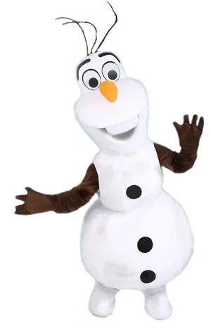 Olaf Frozen Character Waving PNG image