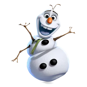 Olaf Joyful Expression PNG 7 PNG