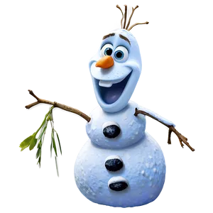 Olaf Snow Art PNG Tnl31