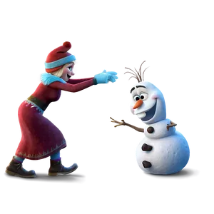 Olaf Snowball Fight Png 05232024 PNG image