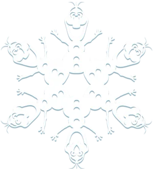Olaf Snowflake Pattern PNG