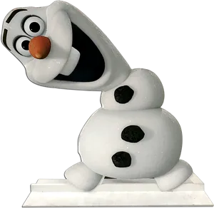 Olaf Snowman Character Excited Expression