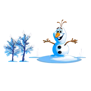 Olaf Winter Scene PNG 05232024