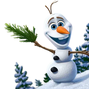 Olaf Winter Scene PNG Nvi