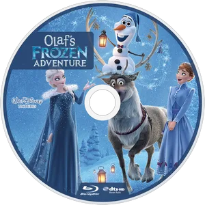 Olafs Frozen Adventure Blu Ray Disc PNG image