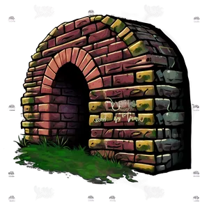 Old Brick Tunnel PNG Cos