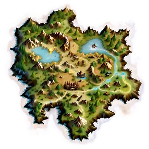 Old Fantasy Map PNG Hit PNG