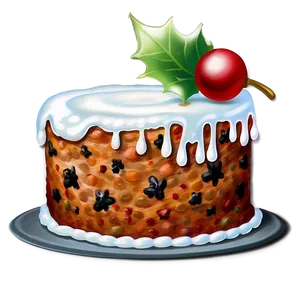 Old-fashioned Christmas Fruitcake PNG Xub13 PNG