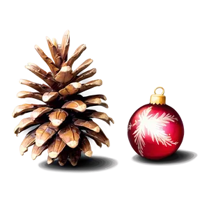 Old-fashioned Christmas Pinecone PNG Xhf PNG