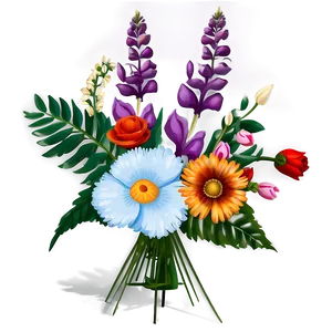 Old-fashioned Floral Arrangement Png 06292024 PNG image