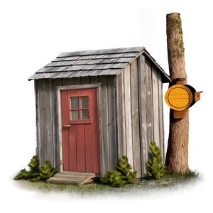 Old-fashioned Outhouse Model PNG Bjf PNG