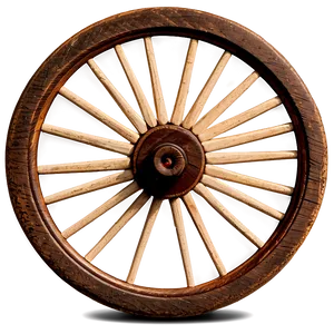 Old-fashioned Wagon Wheel PNG Pht
