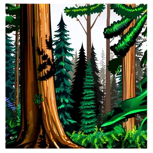 Old-growth Forest Clipart PNG 06262024 PNG