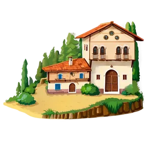 Old Italian Village Luca Png 17 PNG image