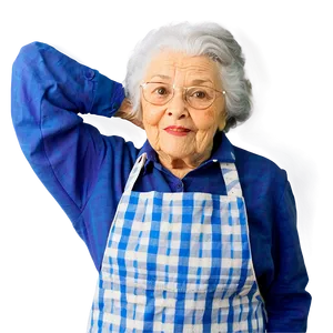 Old Lady In Apron Png 06202024 PNG image