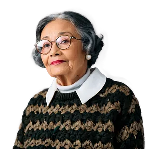 Old Lady In Sweater Png 06202024 PNG image