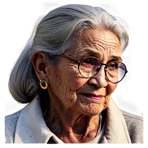 Old Lady Portrait Art Png 24 PNG image