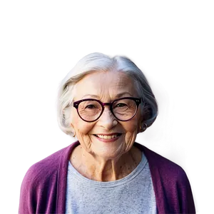 Old Lady Smiling Portrait Png 06202024 PNG image