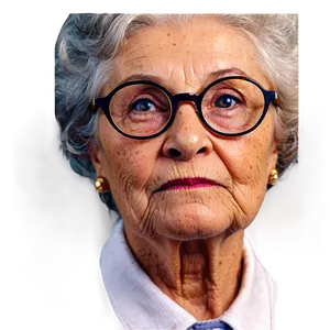 Old Lady With Glasses Png 06202024 PNG image