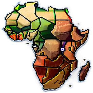 Old Map Of Africa Png Iwv4 PNG image