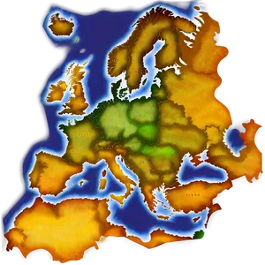 Old Map Of Europe Png 06132024 PNG image