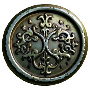 Old Metal Plate Charm PNG 31
