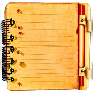 Old Notebook Page Png 05232024 PNG image