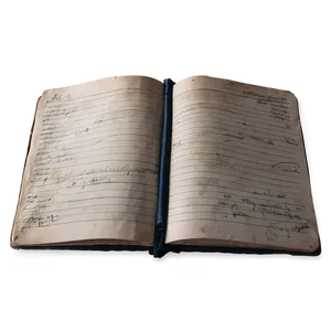 Old Notebook Page Png 05232024 PNG image