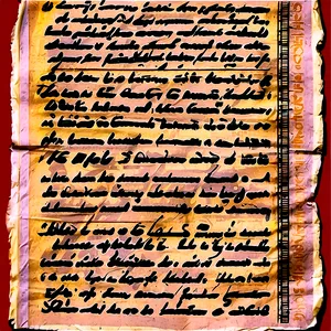 Old Paper Texture With Writing PNG 06252024