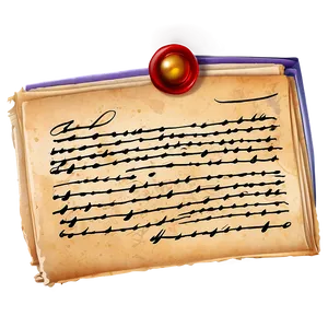 Old Paper With Cursive Writing Png 05232024 PNG image