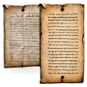 Old Paper With Cursive Writing Png 05232024 PNG image