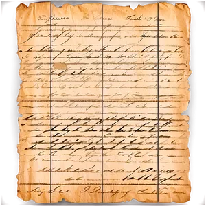 Old Paper With Cursive Writing Png Idn PNG image
