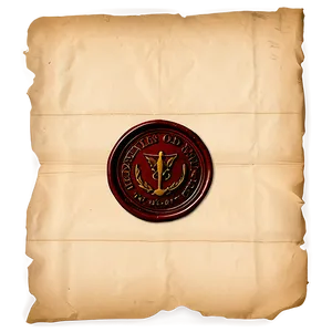 Old Paper With Wax Seal Png Dhr84 PNG image