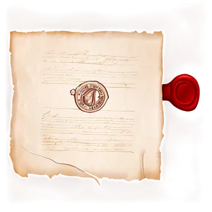 Old Paper With Wax Seal Png Ilm58 PNG image