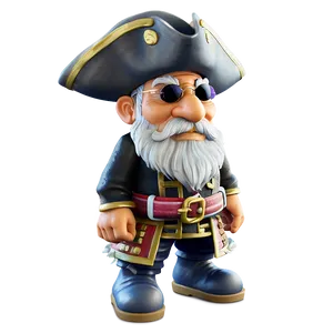 Old Pirate Captain PNG Heg