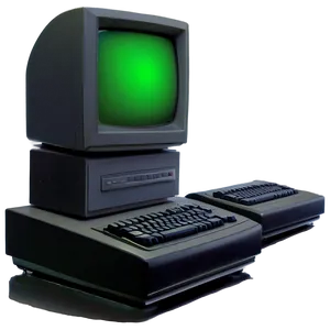 Old School 90s Computer Setup PNG 48
