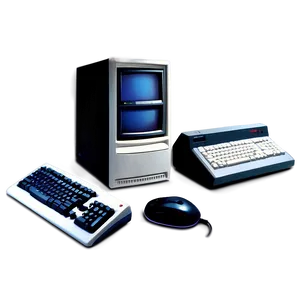 Old School 90s Computer Setup PNG 70 PNG