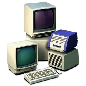 Old School 90s Computer Setup PNG Igd65 PNG
