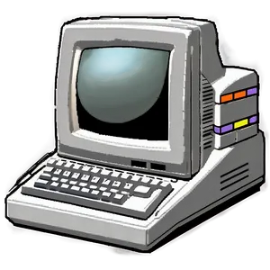 Old School 90s Computing Device PNG 06252024
