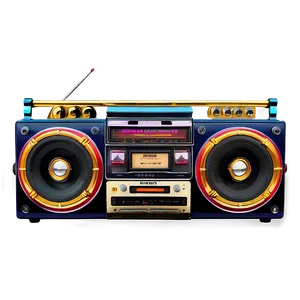 Old School Boombox Music Player Png Rtm PNG image