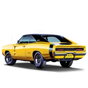 Old School Dodge Charger PNG 06122024