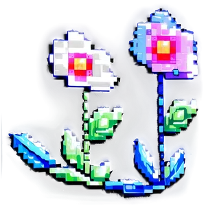 Old School Pixelated Flower Png 93 PNG image