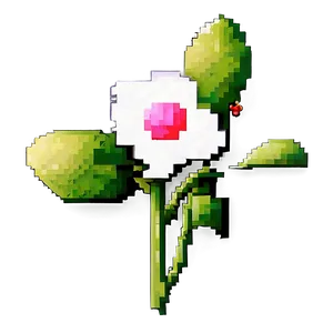 Old School Pixelated Flower Png Owv15 PNG image