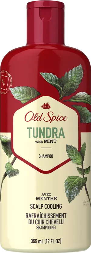 Old Spice Tundra Mint Shampoo Bottle PNG