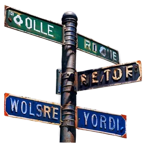 Old Street Signs Png Rvo25 PNG image